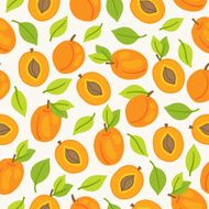 Seamless pattern with apricots