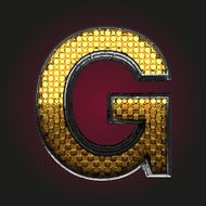 g vector golden and silver letter