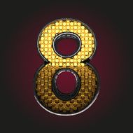 8 vector golden and silver letter