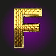 f vector golden letter