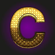 c vector golden letter