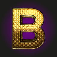 b vector golden letter