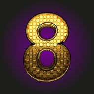 8 vector golden letter