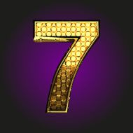 7 vector golden letter
