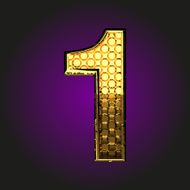 1 vector golden letter