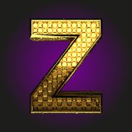 z vector golden letter