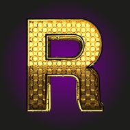 r vector golden letter