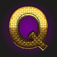q vector golden letter