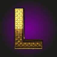 l vector golden letter