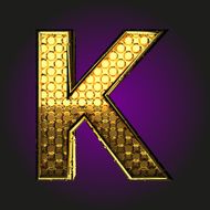 k vector golden letter