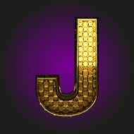 j vector golden letter