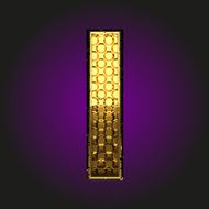 i vector golden letter
