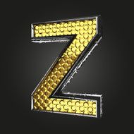 z vector golden and silver letter