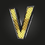 v vector golden and silver letter N2