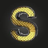 s vector golden and silver letter N2
