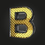 b vector golden and silver letter N2