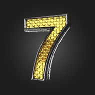 7 vector golden and silver letter N2
