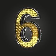 6 vector golden and silver letter N2