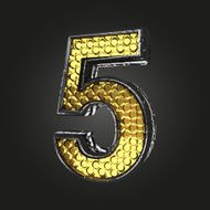 5 vector golden and silver letter N2