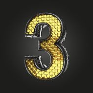 3 vector golden and silver letter N2