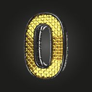 0 vector golden and silver letter N2