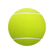 Single tennis ball isolated on white background N2