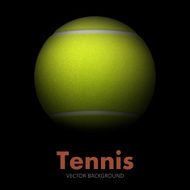 Tennis ball in the dark vector background N2