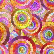 Seamless pattern with mosaic colored spirals N2