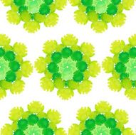 Watercolor vector green seamless pattern