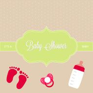different objects for newborn on light background