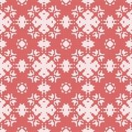 Filet crochet lace design Seamless background in red N2