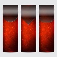 Set of banners with glass copyspace