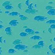Sea color tile with fishes N2