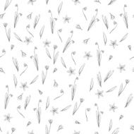 Monochrome color floral tile