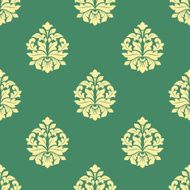 Seamless flourish pattern with dainty buds N2
