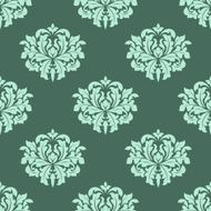 Abstract arabesque green seamless pattern N2