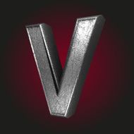 v metal letter
