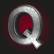 q metal letter