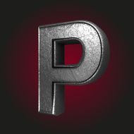 p metal letter