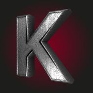 k metal letter