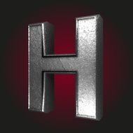 h metal letter