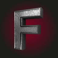 f metal letter