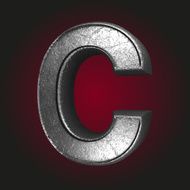 c metal letter