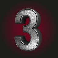 3 metal letter