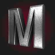 m metal letter