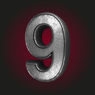 9 metal letter