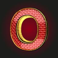 o red letter with gold