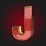 j red letter with gold