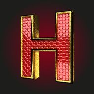 h red letter with gold