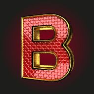 b red letter with gold